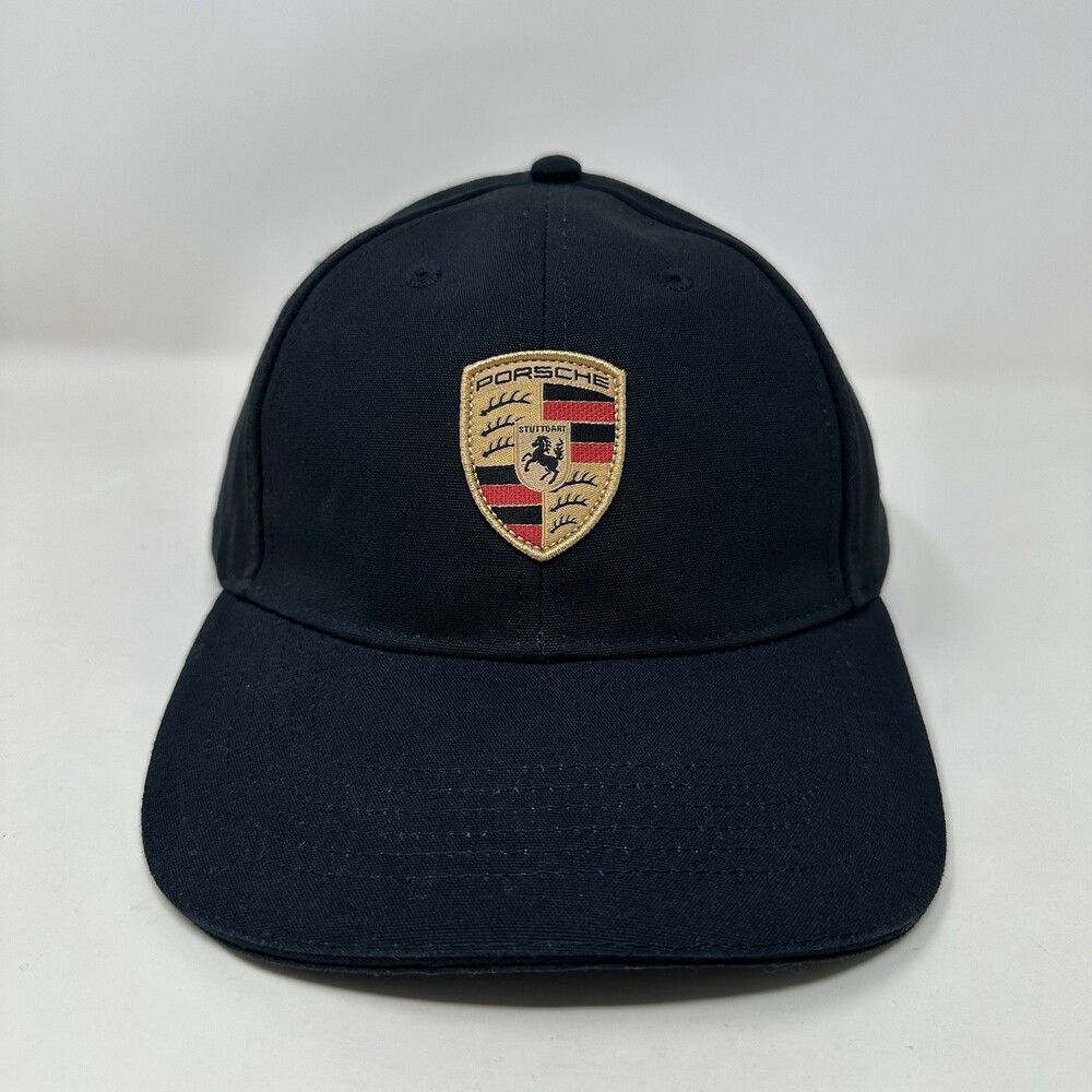 Porsche Motorsport Hat Cap Men Strapback Black Solid Shield Embroidery Racing
